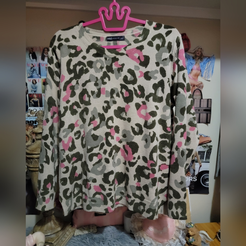 M&S Collection Leopard Print Sweater